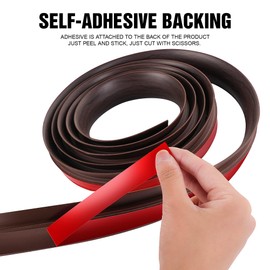 BNELL Floor Transition Strip Self Adhesive-PVC Carpet & Floor Edging Trim Strip,Threshold Transitions Suitable for Threshold Height Less Than 7mm (9.84FT_Walnut Grain)