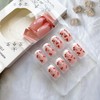 24Pcs French Tip Press on Nails Medium Square Fake Nails