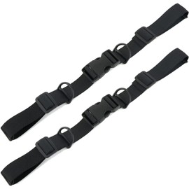 Ikerall 2 correas ajustables de esternón para el pecho con clips fijos antideslizantes y hebillas de liberación rápida para acampar, senderismo, trotar (2 unidades) (Negro)