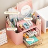AUMA Desk Organizer with Drawer, Multi-Functional Pencil Holder for Desk,