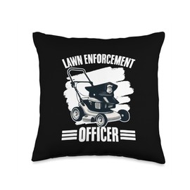 Hobby Gardener Lawn Enforcement Landscaping Lawn Care Throw Pillow