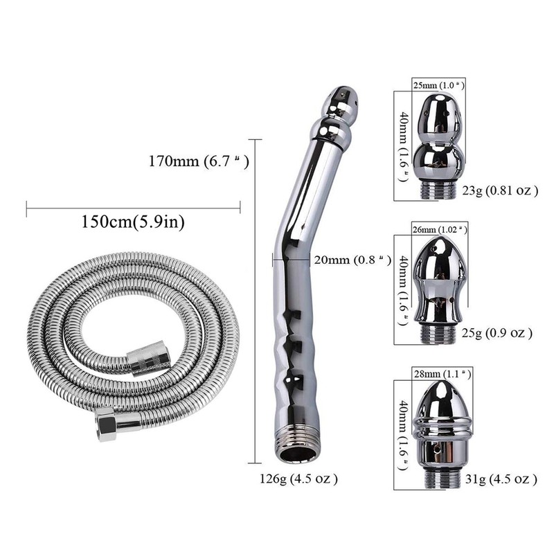 Shower with 3 Shower Heads and 59 Inch Shower Hose,