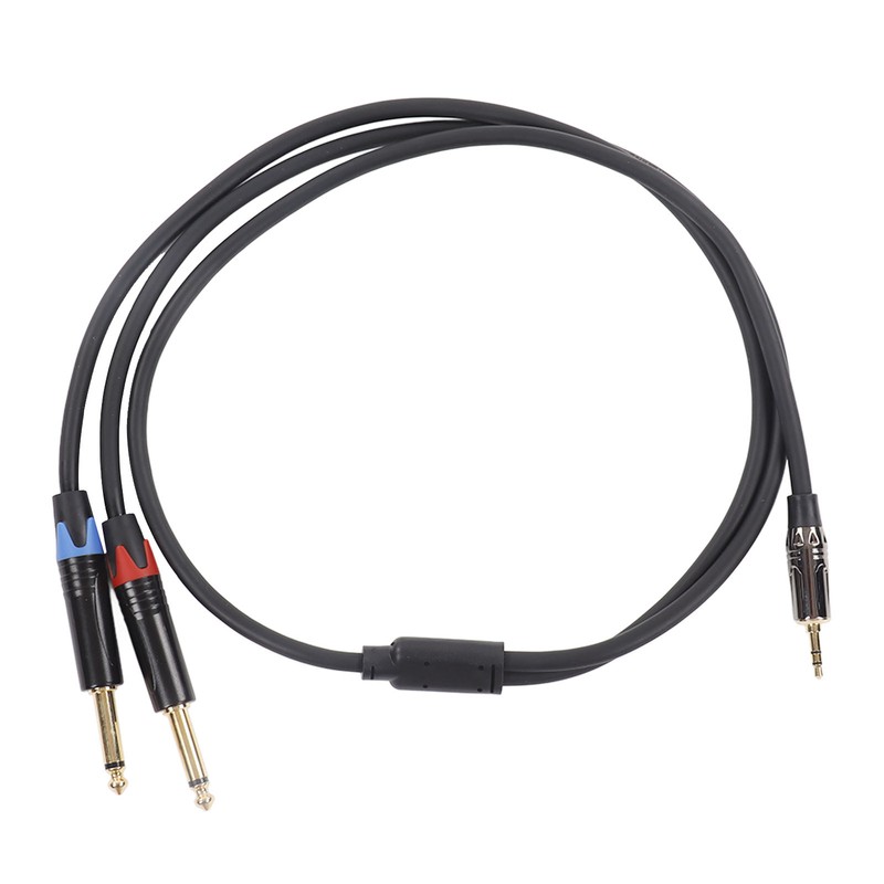 3.5mm 1/8 Inch Male to Dual 6.35mm 1/4 Inch TS
