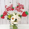 ZHUOWEISM 12 PCS Berry 1st Birthday Centerpiece Sticks Strawberry One