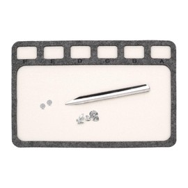 TUNQISM 2 PCS Set Jewelry Bead Mats with Bead Scoop, Board with Six Individual Grids Beading Trays DIY