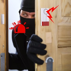 Lancoon Door Window Open Alarm, Wireless Remote Control Magnetic Sensor Chime Anti Theft Home Security DIY Protection for House Apartment Garage Kids Safety