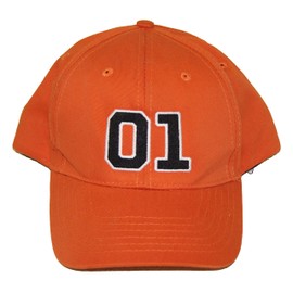 The Dukes of Hazzard 01 Orange Fitted Baseball Cap Hat (Adult Fitted Small/Medium)