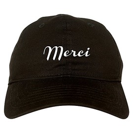 Merci Thank You French Dad Hat Baseball Cap Black