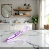 Jinshining Purple Premium Denture Cleaning Brush Set with Multi-Layered Bristles