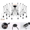 Fuloon DW68 Vintage Edison Multiple Ajustable DIY Ceiling Spider Lamp