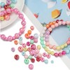 Fiozroor 200 Pcs 8mm Iridescent Colorful Pearl Craft Beads