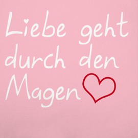 Shirtracer - Apron - Cooking Apron Funny - Love Goes Through the Stomach I Gift Cooking, 7 Pink