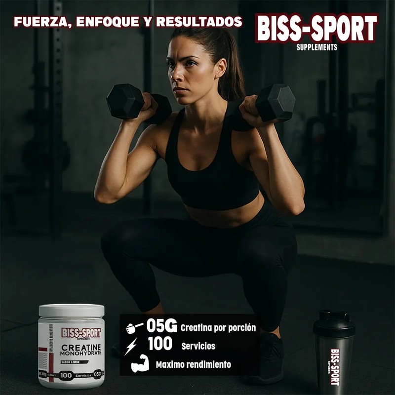 Creatina Monohidratada En Polvo 500g Biss - Sport 100servis.
