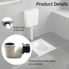 Flush pipe connector seal for flush-mounted cistern, rubber sleeve, inner