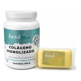 Cólageno En Polvo 450g Y Jabón Azufre 100g Pack Facial Time Sin Sabor