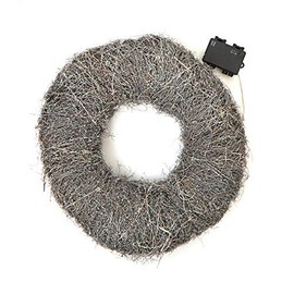 Factory Direct Craft Pre-lit LED Natural Angel Hair Vine Wreath