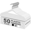 MOERKADA Hangers 50 Pack,Ultra-Thin Plastic Clothes Hangers (17.7 Inch) -