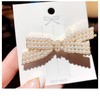 Feilguee 4Pcs Pearl Bow Hair Clips Duckbill Hair Non-Slip Duckbill