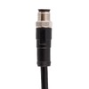 M12 Connector Cable 4 Pin Shielded Right Angle Waterproof Aviation