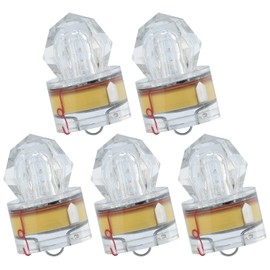 Dr.Fish - Paquete de 5 luces de pesca de caída profunda para pesca con luces LED activadas por agua, aparejos de pesca profundos, pesca en el mar, atún, pez espada, luces intermitentes para pesca de fletán