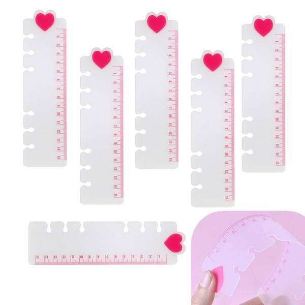 Luoperyuan 6 Holes Pages Binder Notebook Binder Ruler, 6 Pcs