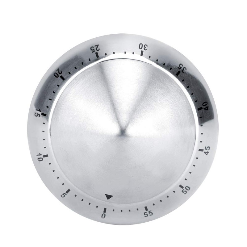 Stainless Steel Mechanical Cooking Timer for Kitchen 60 Minutes Count