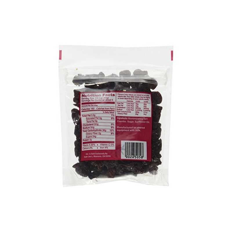 Trader Joe's Dried Pitted Tart Montmorency Cherries, 8oz