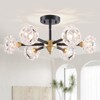 XINGQI Modern Ceiling Light 6 Lights Semi Flush Mount Sputnik