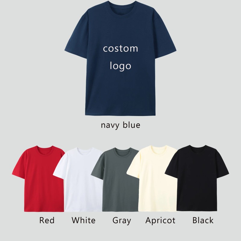 US Stock Men's Cotton T Shirt Festival Gift Solid Color