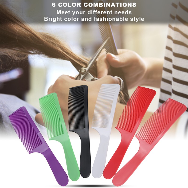6pcs Barber Shop Curved Haircut Comb Hairdressing Cutting Comb with