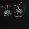 unixmoment Bohemian Vintage Silver Elephant Shell Dangle Drop Earrings Creative