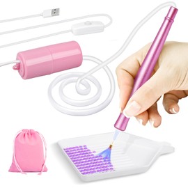 Electric Diamond Painting Pen with Vacuum Pump, Painter Vacuum Diamond Art Pen No Wax Needed with Storage Tray, Diamond Art Pens Tools, Diamond Painting Accessories Tool