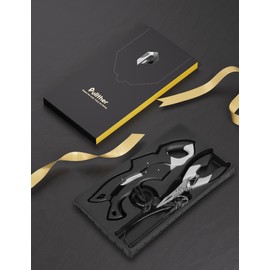 pullther fishing Fish Gripper 9.2",Muti-Function Line Cutter and Split Ring Fishing Pliers for Fly Fishing, Ice Fishing,Saltwater Fishing Tool Kit,Fishing Gear with Fishing Lanyard