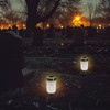 Uorisanigo Golden Cross and Peace Dove Solar Memorial Lights for