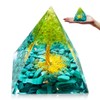 Tyuodna Orgonite Pyramid Crystal Energy Tower, Handmade Chakra Healing Crystals