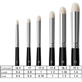 6 Size Professional Dry Brush Set for Wargames, Miniature & Model Painting Hobby,Ideal for Small Detail Painting