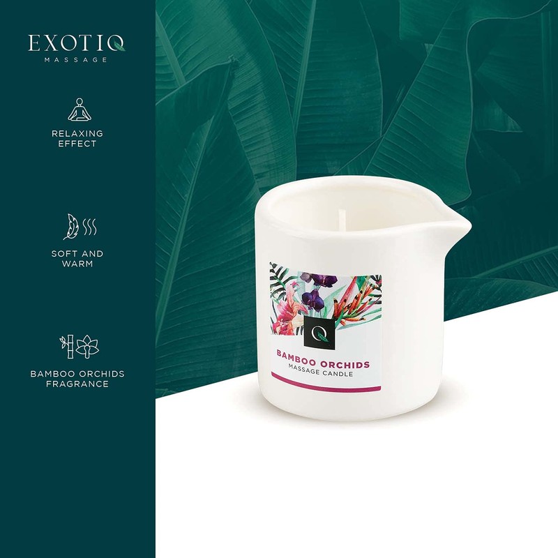 Exotiq Massagekerze Bambus Orchidee (200 gr – 7 oz) Für