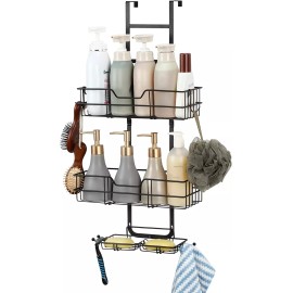 Unbranded 3 Tiers Hanging Shower Caddy Organizer Over Door Bathroom Storage Rack Shelves
