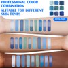 BUTBU Eyeshadow Palette, 9 Shades Blue Eyeshadow Palette, High Pigment