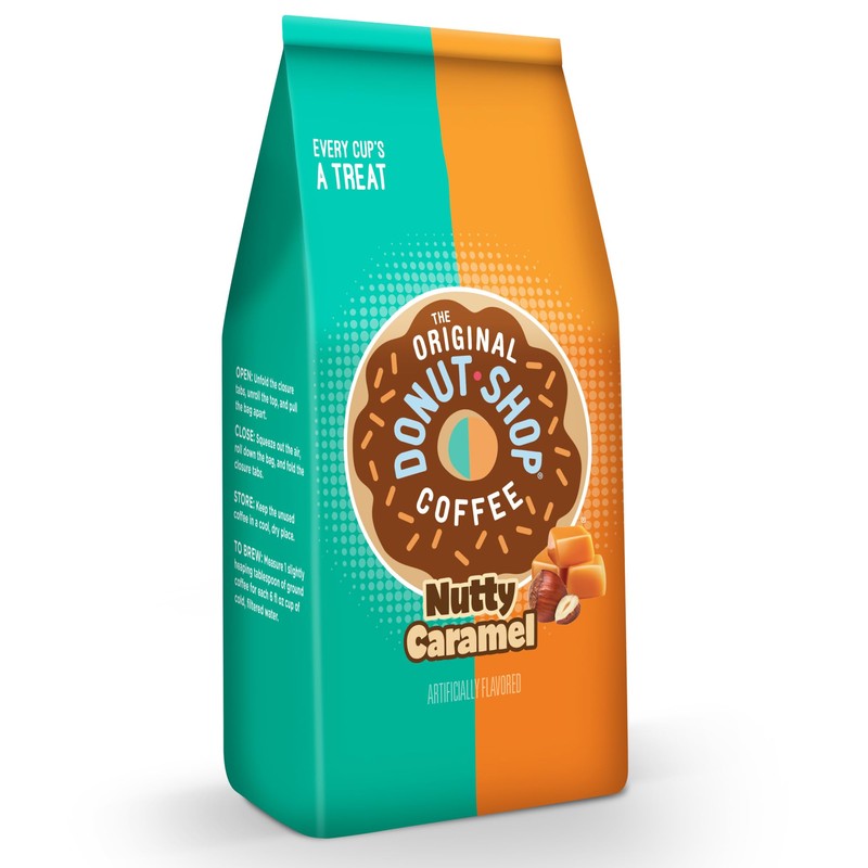 The Original Donut Shop Coffee, Nutty Caramel, Medium Roast, Flavored