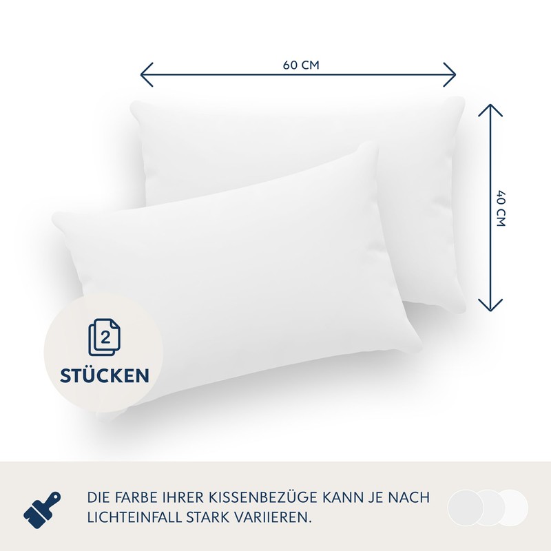 Dreamzie Pillowcases, 40 x 60 cm (Set of 2), 100%