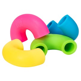 Schylling NeeDoh Mac 'N' Squeeze - Sensory Squeeze Toy - Contains 4 Squishy Noodles - 3" Wide - Color May Vary (Pack of 1)