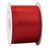 AIMUDI Red Velvet Wired Ribbon 2.5 Inch Red Christmas Ribbon