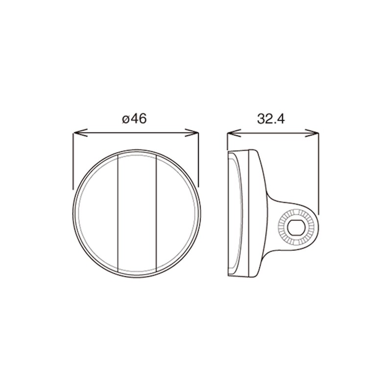 CAT EYE RR-165-BPW/526-10171 Reflector, Clear/Black