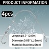 Pack of 4 Wire Rope Security Cable Lock Steel Rope