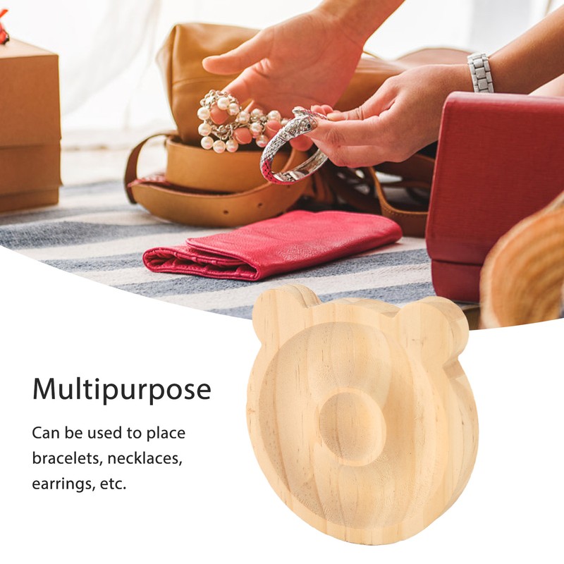 6pcs Jewelry Tray Solid Wood Bracelet Display Tray Decorative Exquisite