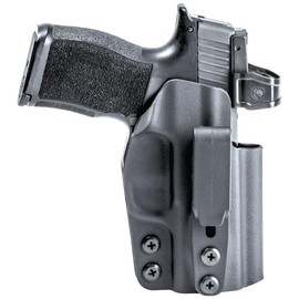 Rounded Tuckable IWB Holster Fits: Glock 19 19X 32 45 (G1-6) Holster - LH - Black Kydex - Concealment Express - American Made