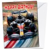 F1 Themed Birthday Card, A5 Glossy Card, With Envelope