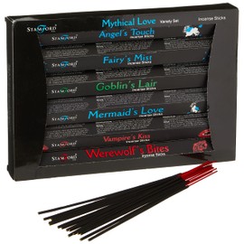 STAMFORD 37340 Mythical Variety Set Incense 6 Packs x 15 Sticks, Resin, Black, One Size