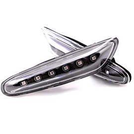 LIGHTDELUX LED Indicator Side Indicator Indicator Light Compatible with 1 Series E81 E82 E87 E88, 3 Series E46 E90 E91 E92 E93, 5 Series E60 E61, X3 E83, X1 E84 V-